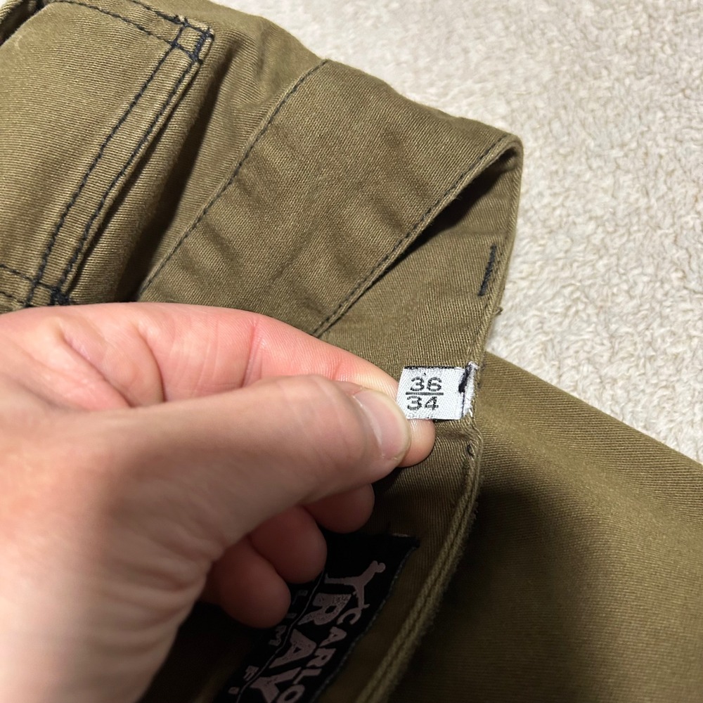 Carlos Ray Slim Fit Pants Mens 36 34 Olive Green Tactical Articulated Knee - Picture 3 of 10